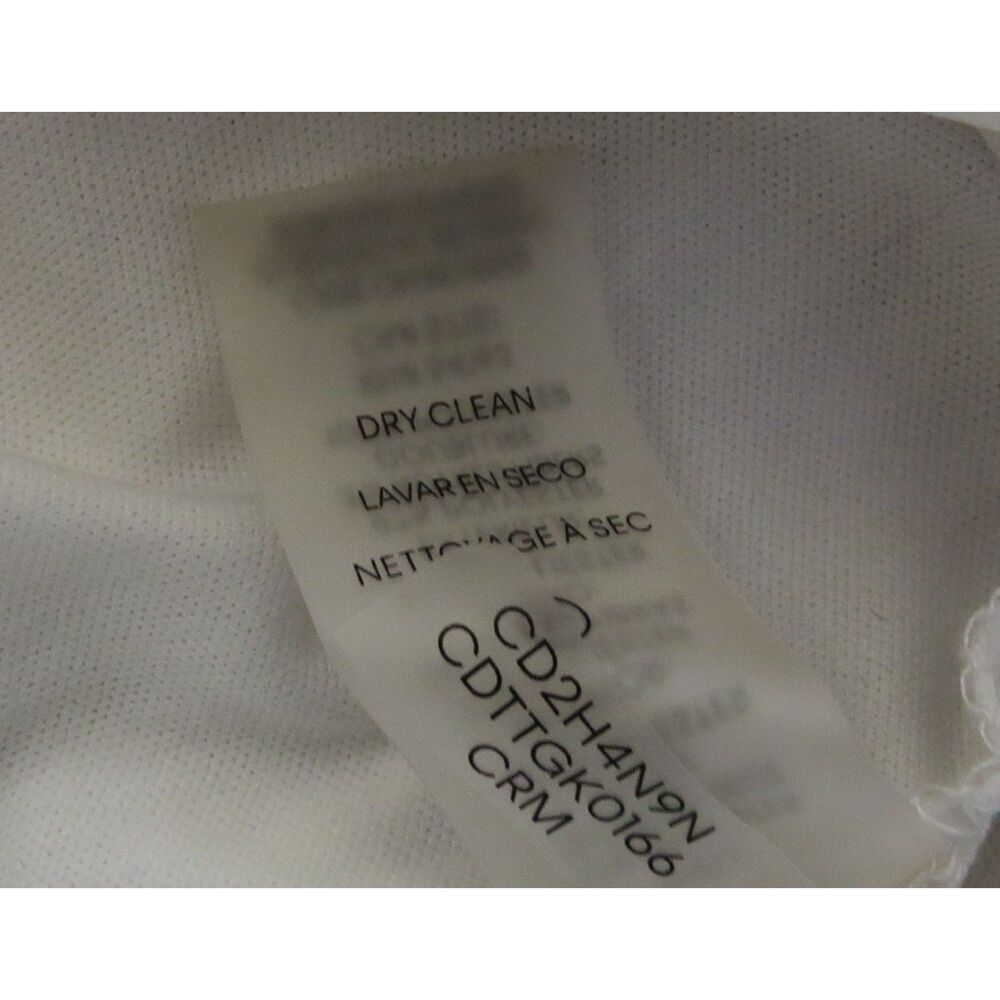 Calvin Klein Sheer Metallic Faux Wrap Baby Doll Dress size 6 EUC - Picture 9 of 9